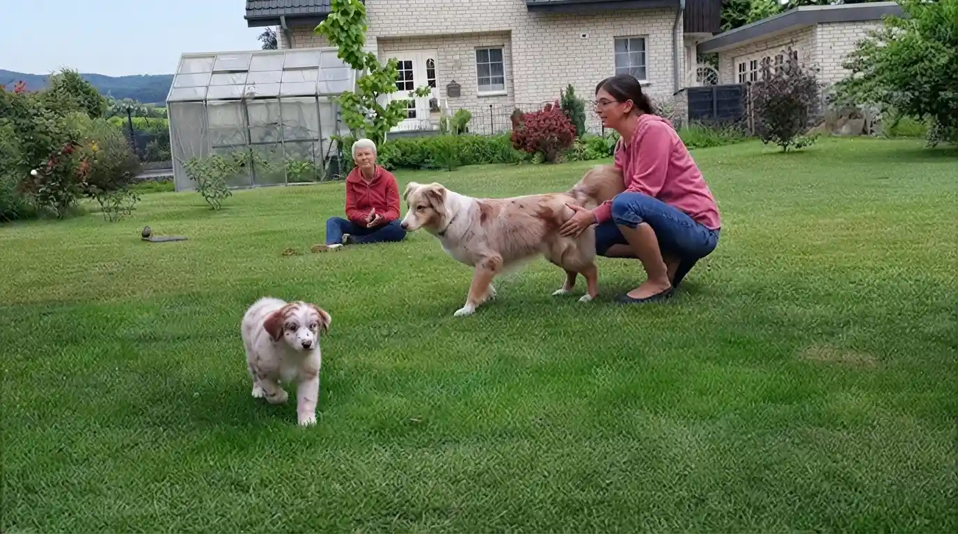 Welpen an älteren Hund gewöhnen